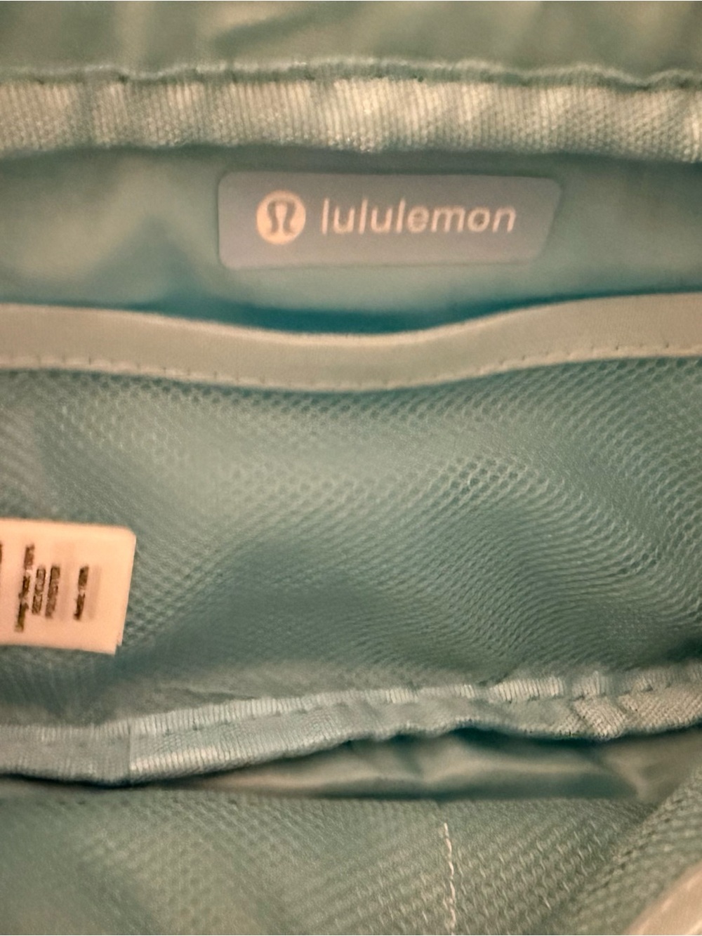 lululemon light Blue/light teal belt bag